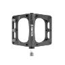 PEDALE VTT PLATEFORME DESCENTE - BMX SWITCH FREERIDE ALU CNC GRIS FILETAGE 9-16 AVEC PICOTS (PAIRE) 100X90MM