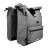 SACOCHE ARRIERE VELO DOUBLE HAPO.G ROLL-TOP 2X25L KAKI (61X33X16CM) - FIXATION SANGLES REGLABLES ET VELCROS SUR PORTE BAGAGE