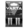 PILE LR03  1.5V  VARTA ULTRA LITHIUM LR03 - AAA (VENDU PAR 4)