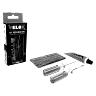 KIT REPARATION PNEU TUBELESS VTT VELOX PAR L'EXTERIEUR AVEC MECHES - BOITE (5 MECHES D4.5XL50MM + DISSOLUTION + VRILLE + OUTIL AIGUILLE) (OFFRE SPECIALE)