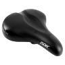 SELLE CITY NEWTON METROPOLITAN AVEC ELASTOMERES A MEMOIRE DE FORME NOIR 258X217MM RAIL ACIER - POIGNEE PRISE EN MAIN -