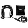 ANTIVOL VELO FER A CHEVAL ABUS PRO TECTIC 4960 LH NOIR + CHAINE ANTIVOL DE CADRE + SAC AVEC SERRURE INTEGREE - SECURITE NIVEAU 7-15 -