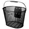 PANIER AVANT ACIER NID ABEILLE KLICKFIX 16L NOIR AVEC ANSE FIXATION SUR CINTRE (36X27X25CM) AVEC PLATINE PLASTIQUE (LIVRE SANS FIXATION)