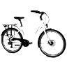 VELO MUSCULAIRE CITY BIKE 26 LEADER FOX DOMESTA 2025 FEMME BLANC 7V CADRE ALU 19 POUCES (TAILLE ADULTE 175 à 183 CM)