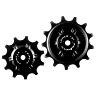 GALET DERAILLEUR GRAVEL-VTT TRIPEAK 11-13 DENTS G5 CERAMIQUE 11V. SHIMANO GRX-XT (GRX810 - 815 - XTM8000)  NOIR (BLISTER DE 2)