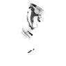 CHAUSSETTES-SOCQUETTES ETE GIST PISTA BLANC DECO NOIRE 44-47  ANTIBACTERIEN, RESPIRANTE - HAUTEUR 20CM (PAIRE) -5859
