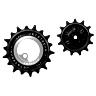 GALET DERAILLEUR AOPW TRIPEAK 13-18 DENTS CERAMIQUE 12-11V. SHIMANO DEORE XT 8100-8130 SLX 7120-7100  ARGENT (JEU DE 2) (GARANTIE 4 ANS)