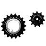 GALET DERAILLEUR AOPW TRIPEAK 11-18 DENTS CERAMIQUE 2X12-11V. SHIMANO GRX RX810 - 815 - 820 - 825 VERT (JEU DE 2) (GARANTIE 4 ANS)