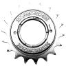 ROUE LIBRE  1V. SUNRACE - STURMEY ARCHER 18D. ARGENT CHAINE 3.30 - 1-2\"X1-8\" (EN BOITE)