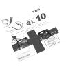CONNECTEUR DE CHAINE VELO 10V. YBN ARGENT (ATTACHE RAPIDE) COMPATIBLE SHIMANO - CAMPAGNOLO  (BLISTER DE 2 PIECES)