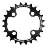 PLATEAU VTT 4BRA D.64 POUR SRAM XO+SHIMANO (SAUF XT-XTR) STRONGLIGHT DOUBLE 24DTS INTERIEUR NOIR NON FILETE 10V. - EPAISSEUR 3.5MM