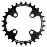 PLATEAU VTT 4BRA D.64 POUR SRAM XO+SHIMANO (SAUF XT-XTR) STRONGLIGHT DOUBLE 28DTS INTERIEUR NOIR NON FILETE 10V. - EPAISSEUR 3.5MM