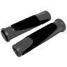 POIGNEE VTT NEWTON BI-MATIERE ROUGE-NOIR L130MM (PAIRE)