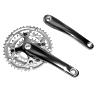 PEDALIER VTT P2R 9-8V. ALU ARGENT 170MM 42-32-22 (BOITIER 113MM) PLATEAUX DEMONTABLES