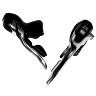 LEVIER-MANETTE ROUTE PATIN MICROSHIFT 10V. TRIPLE ALU ARGENT COMPATIBLE SHIMANO (PAIRE SACHET POUR ATELIER) SAUF TIAGRA 4700