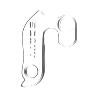 PATTE DE DERAILLEUR ALU MARWI SCOTT GH-120 (VENDU A L'UNITE SUR CARTE)