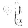 PATTE DE DERAILLEUR ALU MARWI DIAMONDBACK-NAKAMURA...  GH-145 (VENDU A L\'UNITE SUR CARTE)