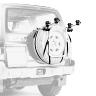 PORTE VELO 4X4 PERUZZO POUR 2 VELOS AVEC EMPLACEMENT FIXATION SUR ROUE DE SECOURS (MAXI 30KGS)