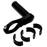 SUPPORT COMPTEUR ET ECLAIRAGE ALU-CARBONE FIXATION CINTRE 25,8-31,8MM (LARGEUR 70MM ET DIAMETRE 25MM)